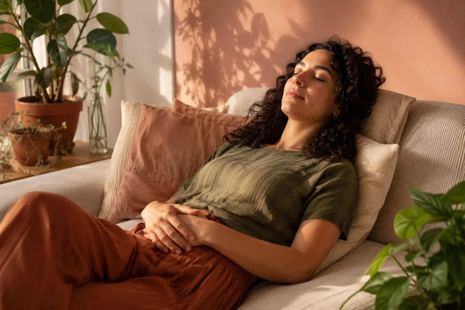 A deeply relaxed, peaceful state
